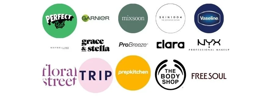 SELECTED BRANDS PAGE

A selection of brands Lydia has collaborated with across beauty, lifestyle, wellness and digital content creation. Trusted to create engaging UGC, TikTok content, Reels and creator-led campaigns for modern brands.