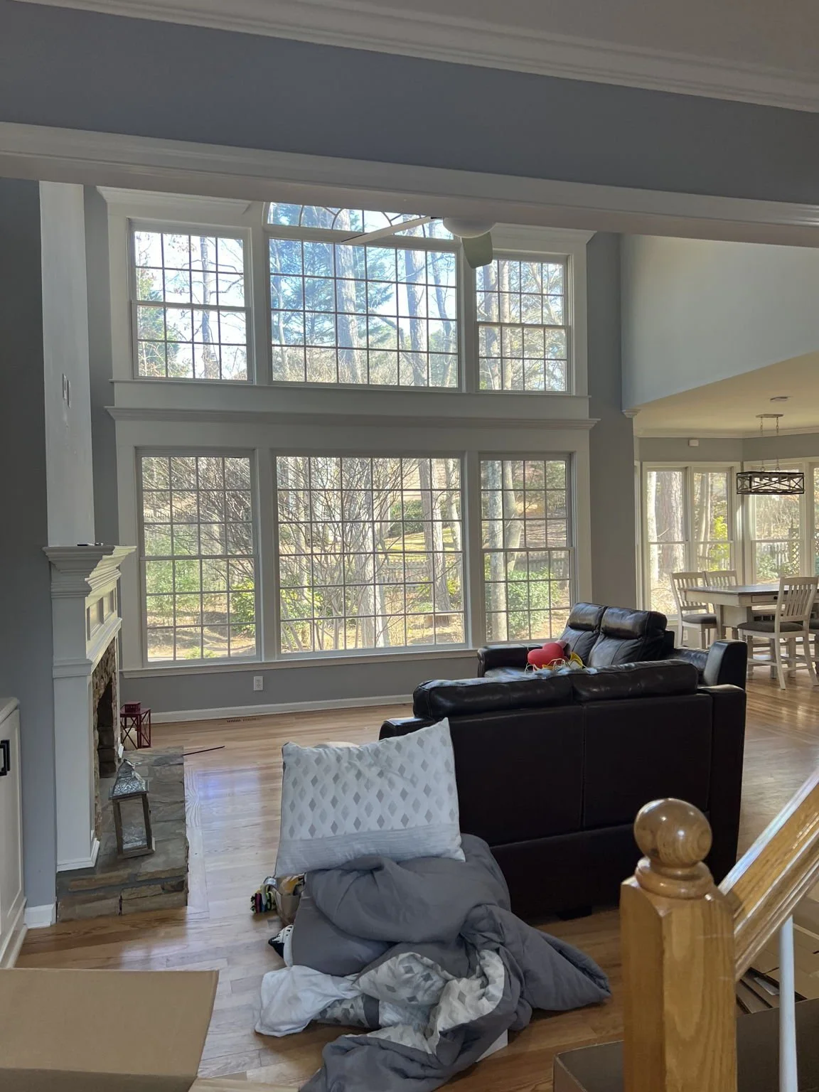 This space was thoughtfully restructured through light staging, decluttering, and strategic furniture placement to improve flow, scale, and natural light perception.