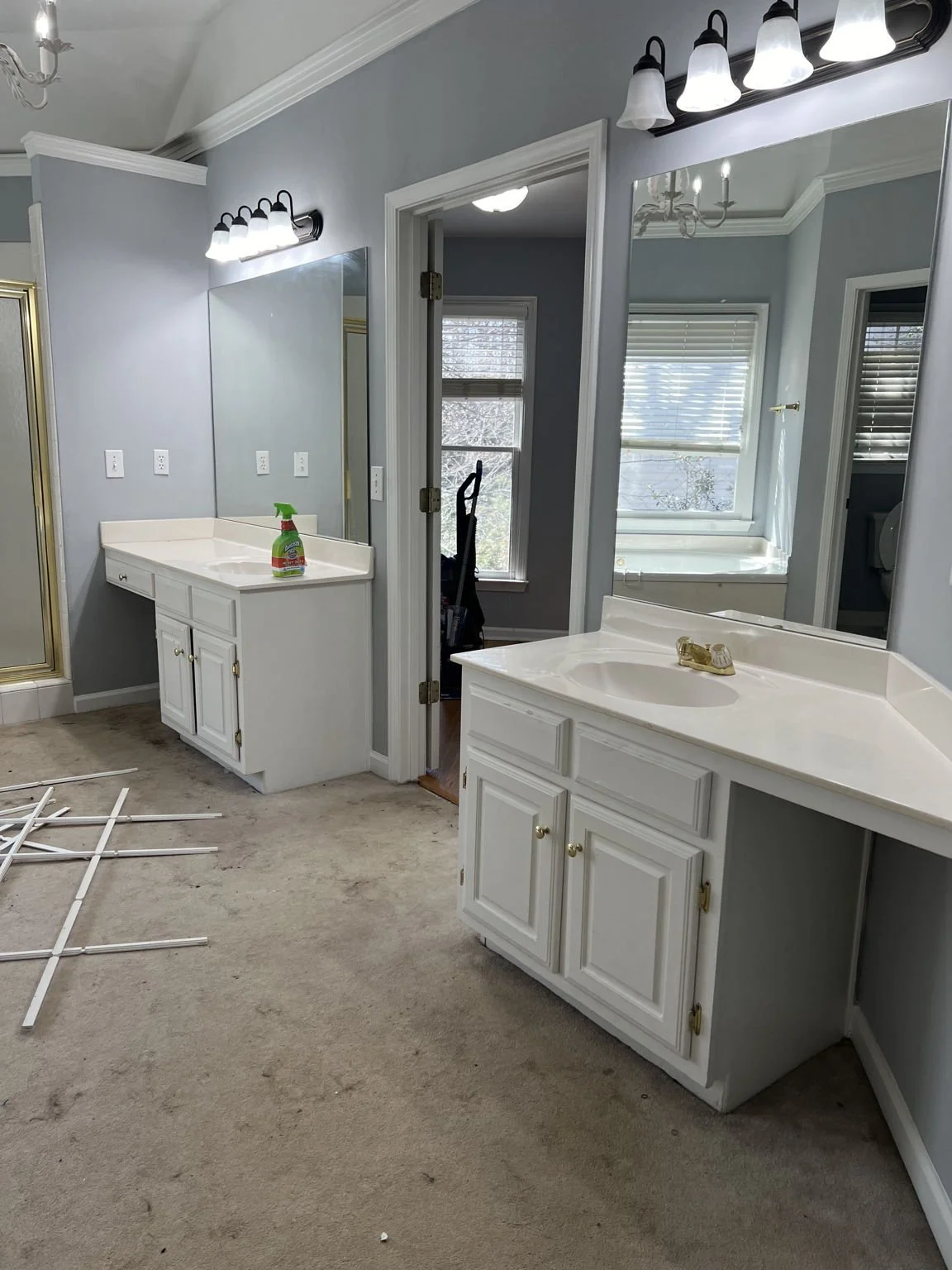 The primary bathroom was dated and needed to be brought back to life without hurting the budget. 