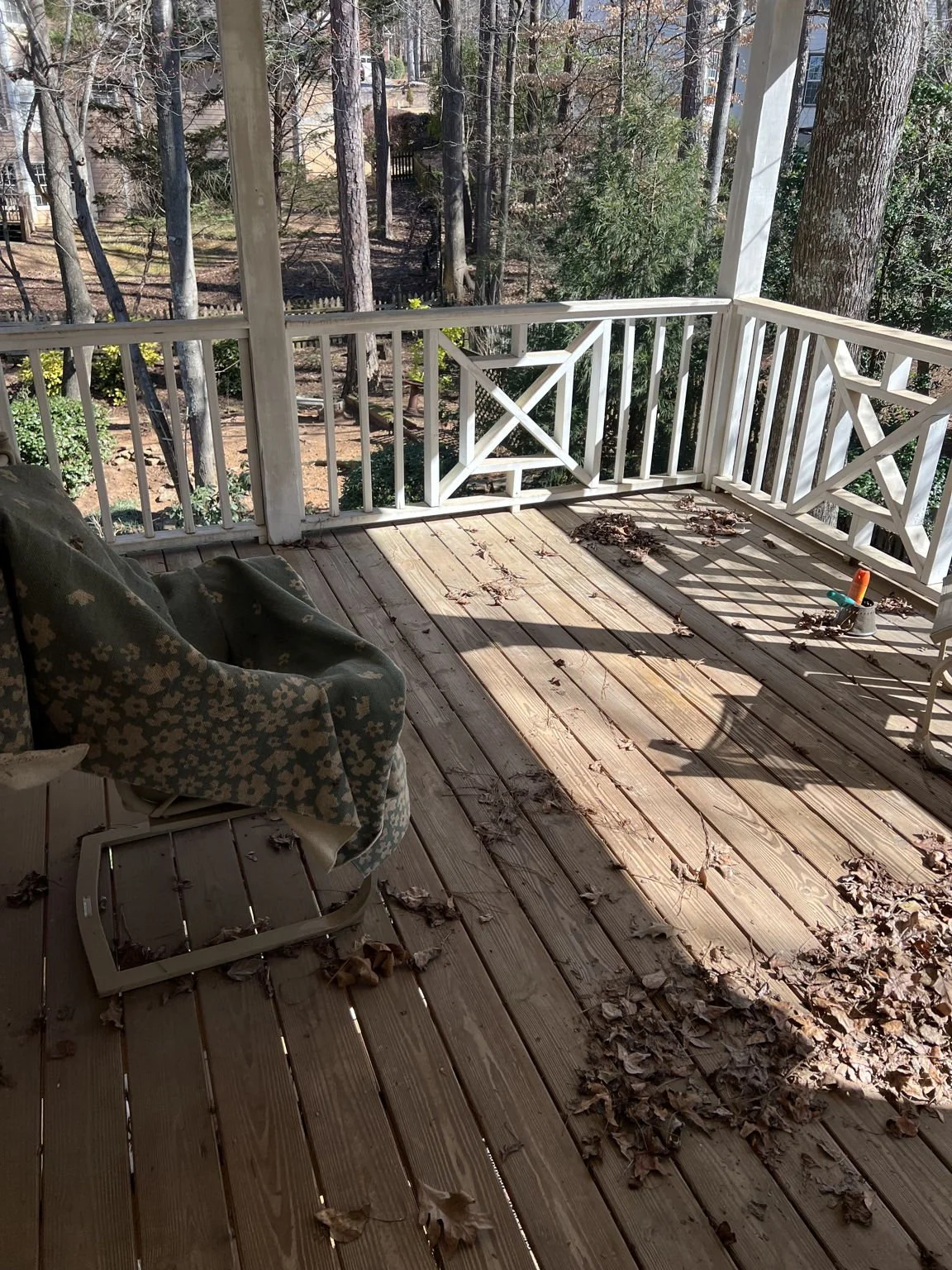 Outdoor space before staging
