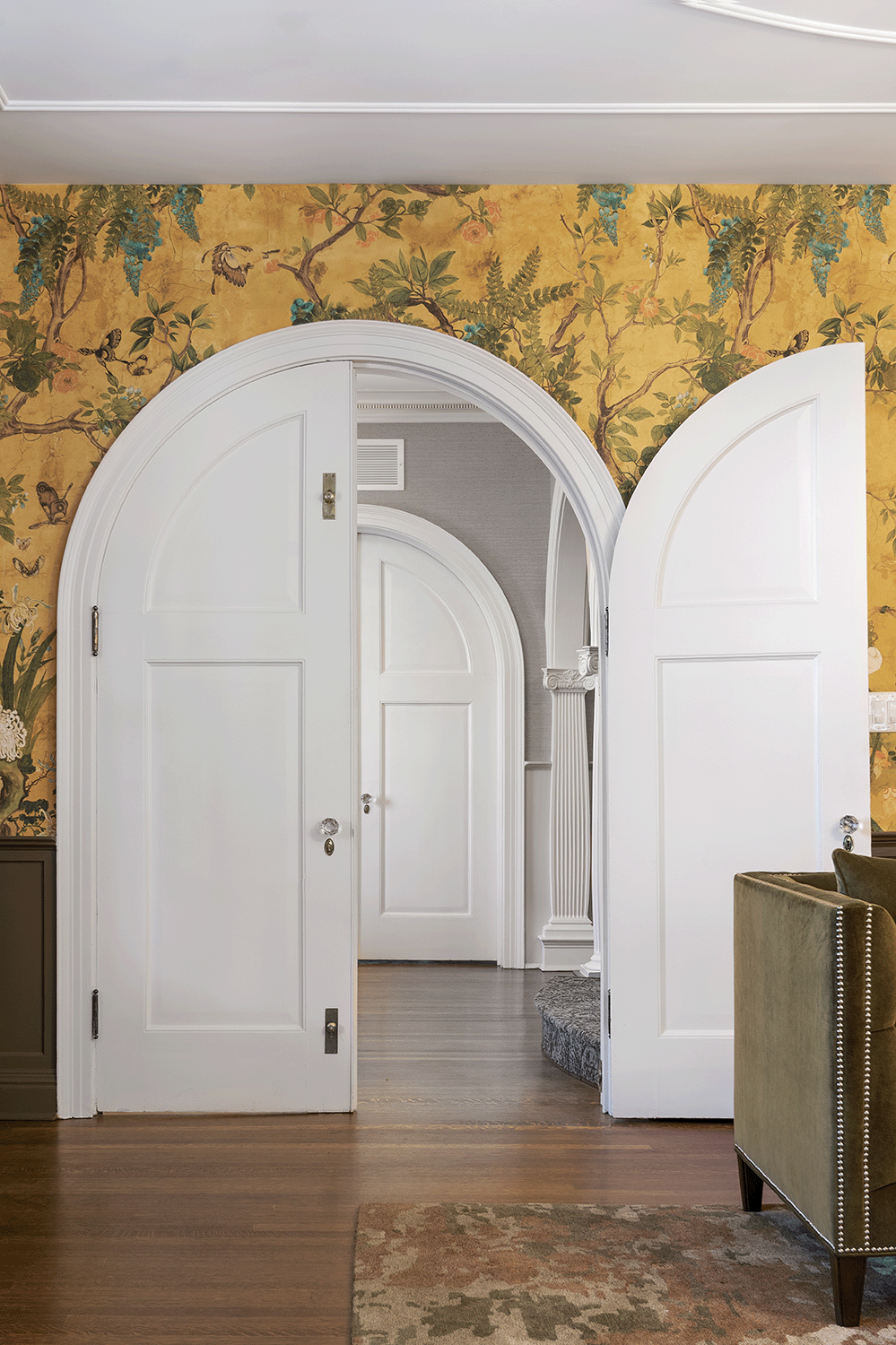 Original arched doorway.
