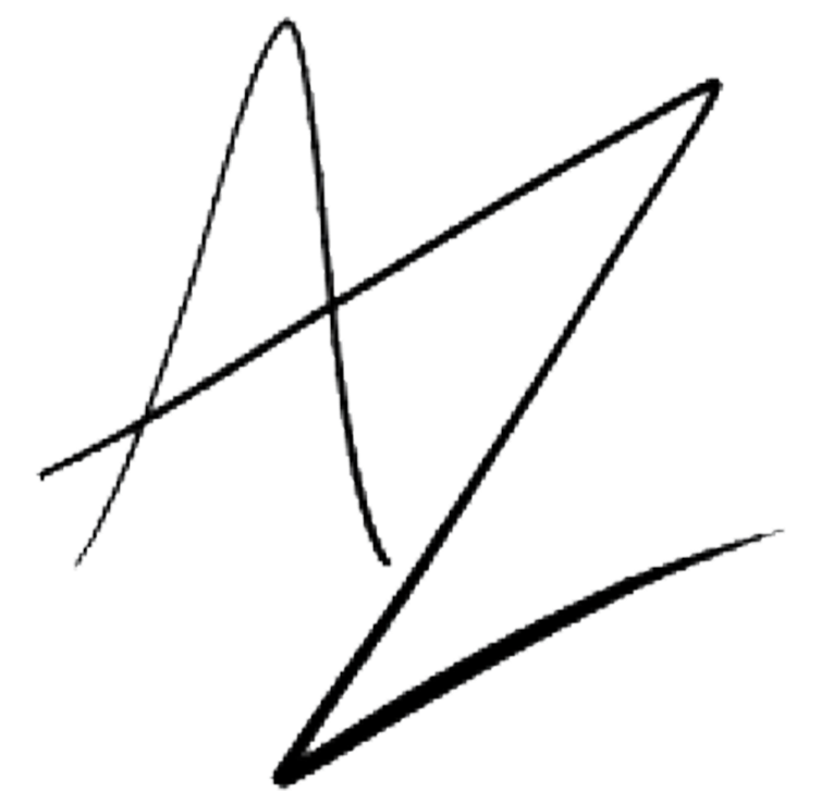 The signature of Andrew Zambetti, the founder.