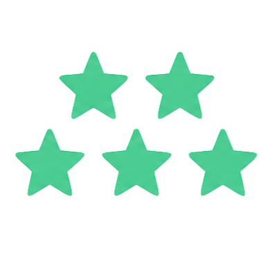 Five-star customer satisfaction icon for home water purification services.