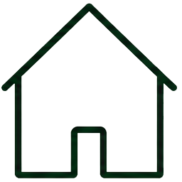 Abstract icon of a house with a for water purification.