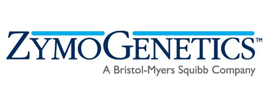 Zymo Genetics logo with the tagline "A Bristol-Myers Squibb Company"