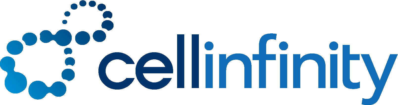 Logo of cellinity featuring a stylized circular design made of dots and the company name 'cellinity' in blue text.