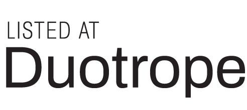 Text that reads 'Listed at Duotrope' in black on a white background.