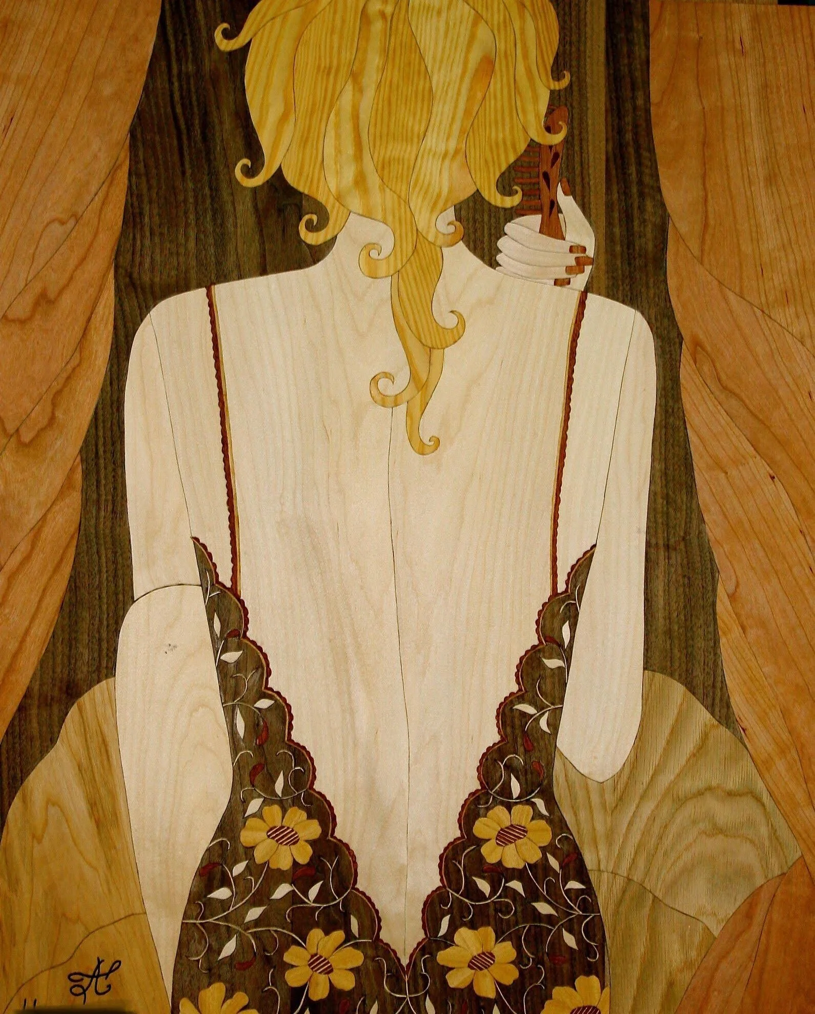 Lady in Lingerie | 34 x 34"