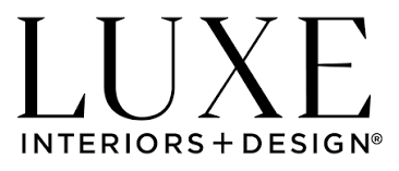 Luxe Interiors + Design logo in black on a white background
