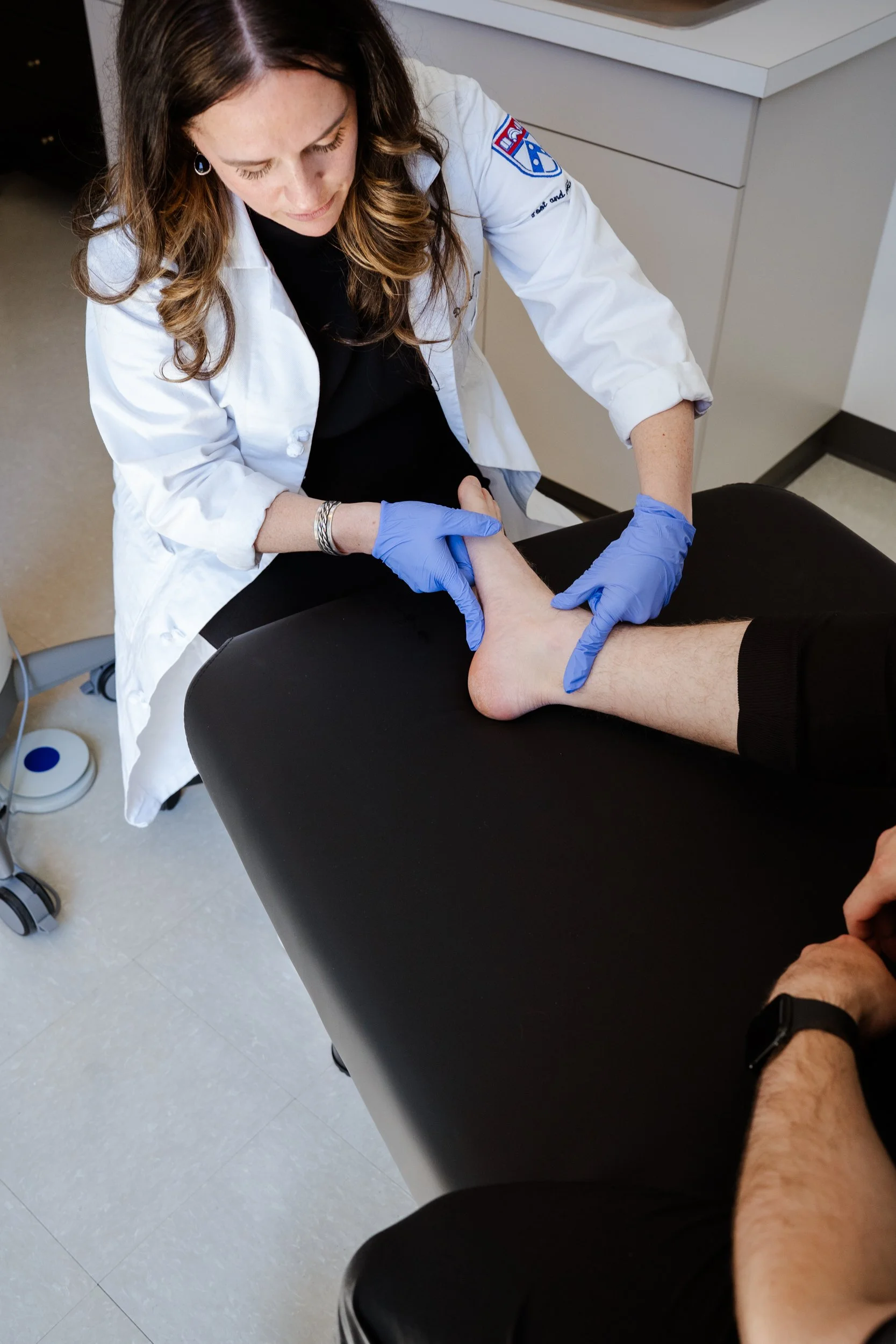 podiatry exam, Dr. Cate Stark
