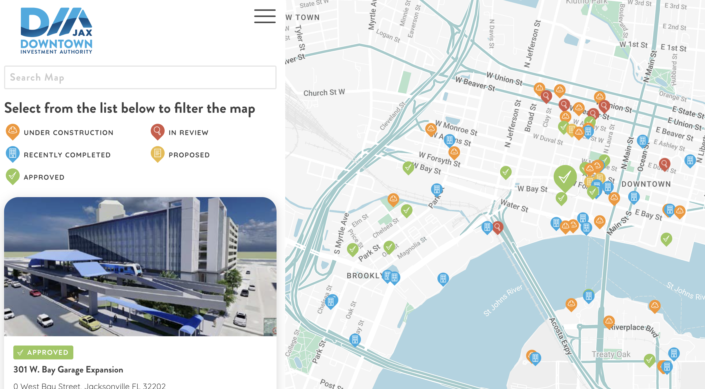 Downtown Investment map