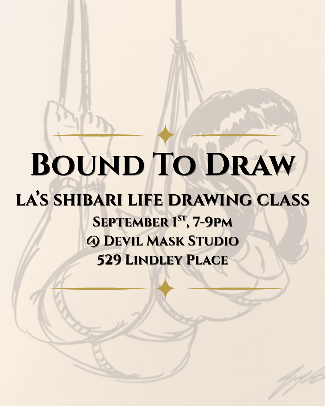 Bound to Draw: Live Shibari Figure Drawing