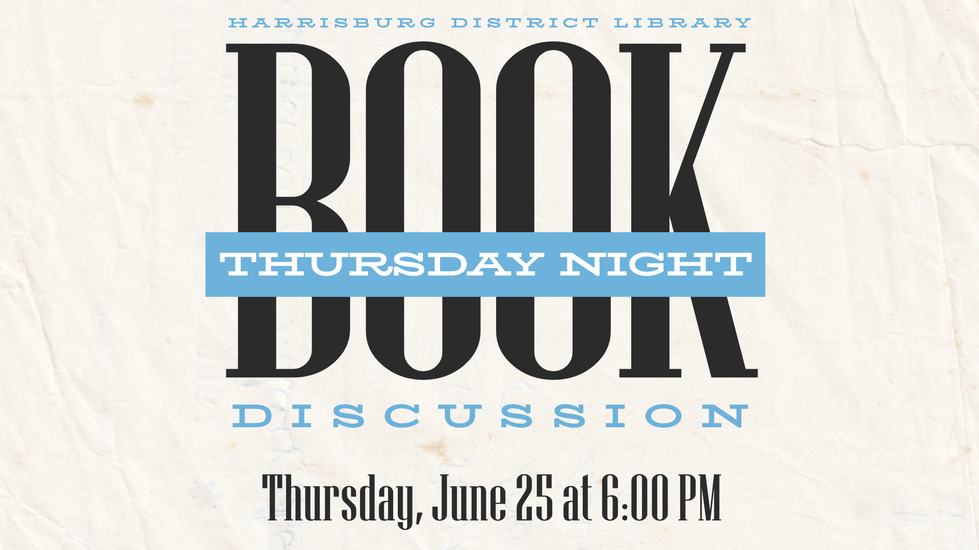 Thursday Night Book Discussion with Kaitlyn Hanks