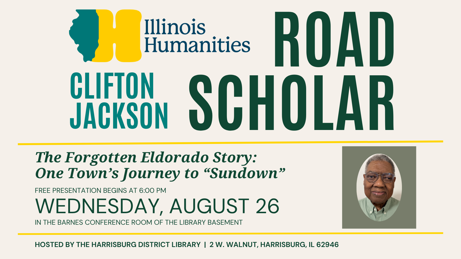 Illinois Humanities Road Scholar Clifton Jackson Presentation