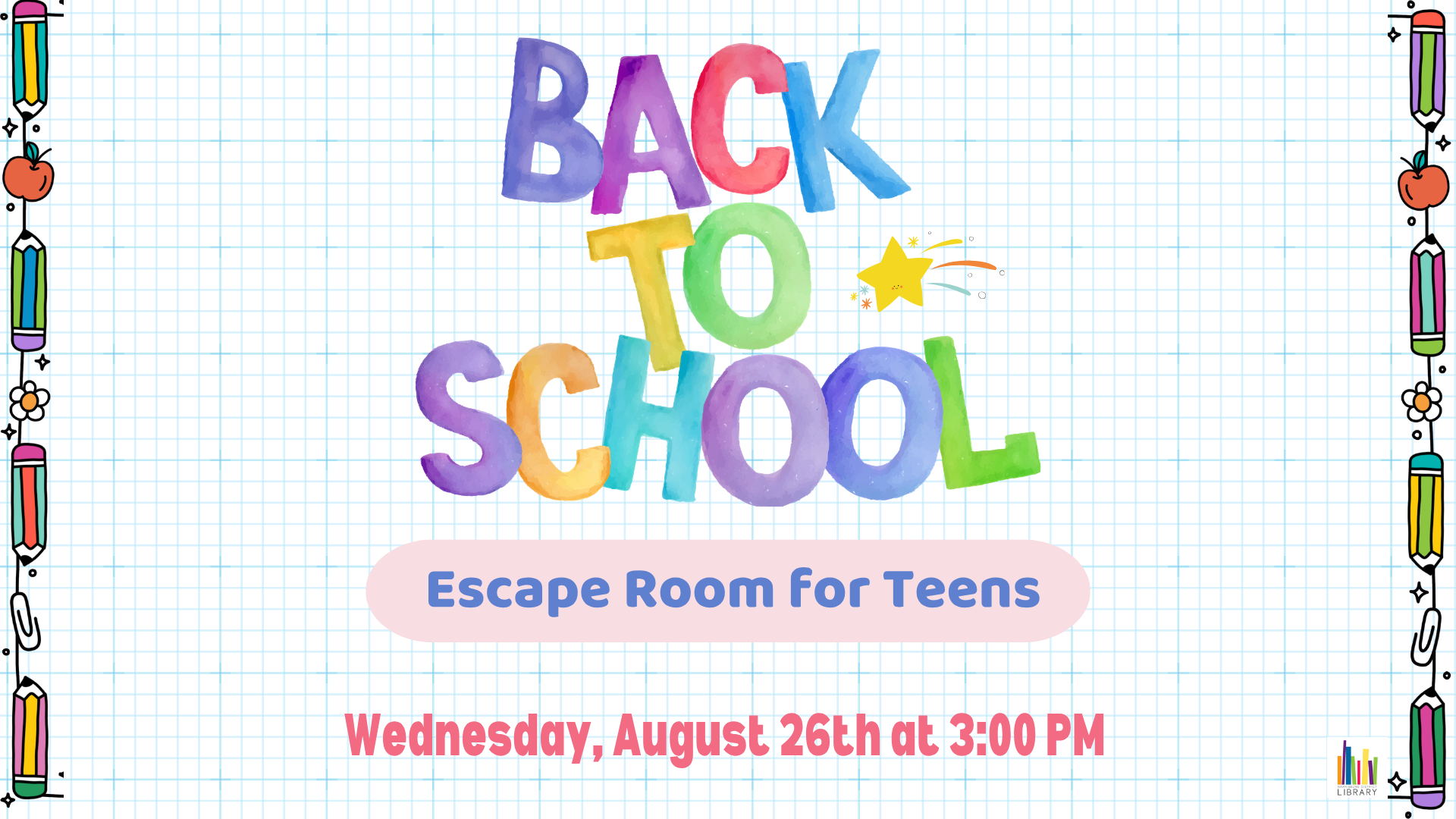 Back to School Escape Room for Teens