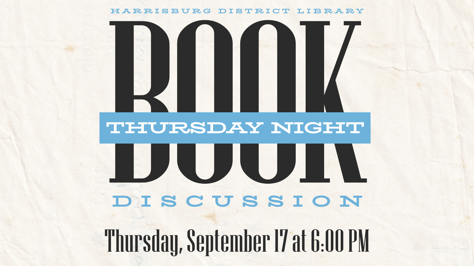 Thursday Night Book Discussion with Emily Bergman