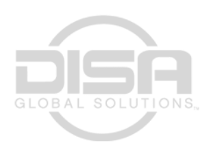 The DISA Global Solutions logo with the text 'DISA Global Solutions' in gray and black.