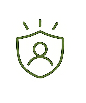 Shield symbol representing mental health and cognitive balance