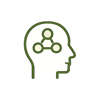 Human head with neural connections representing cognition and thinking