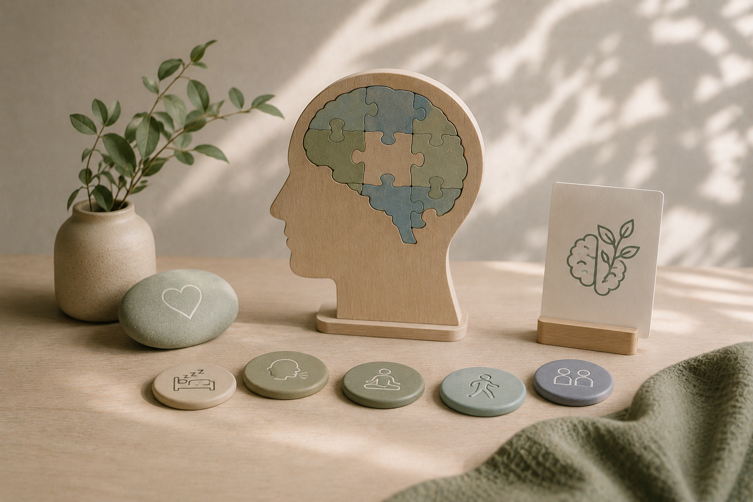 Structured planning workspace representing cognitive rehabilitation tools