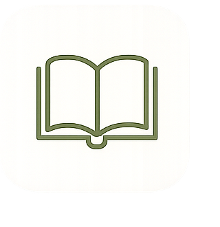Open book icon representing psychoeducation and mentorship