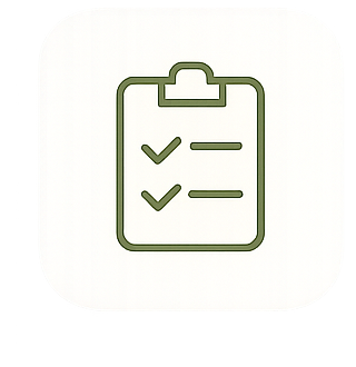 Clipboard checklist icon representing organization and planning skills