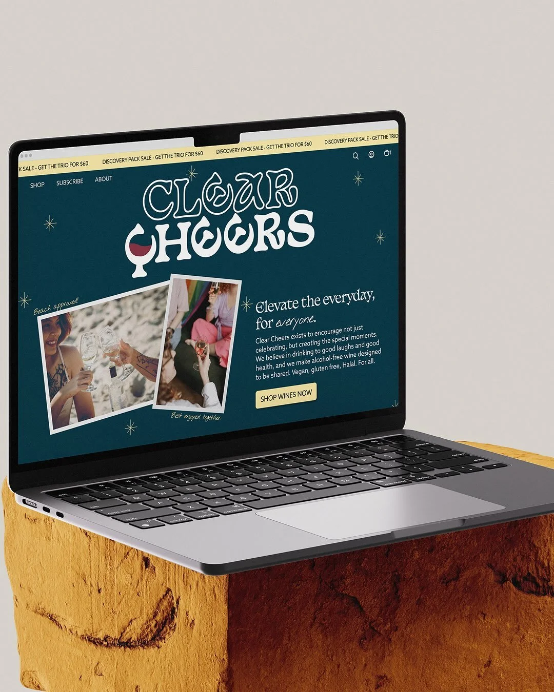 Elevate the everyday, for everyone! 🥂 

Clear Cheers is a conceptual non-alcoholic wine brand. Whether or not you drink alcohol, you probably noticed huge growth in the zero proof market! More restaurants and bars offer non-alcoholic cocktails, wine