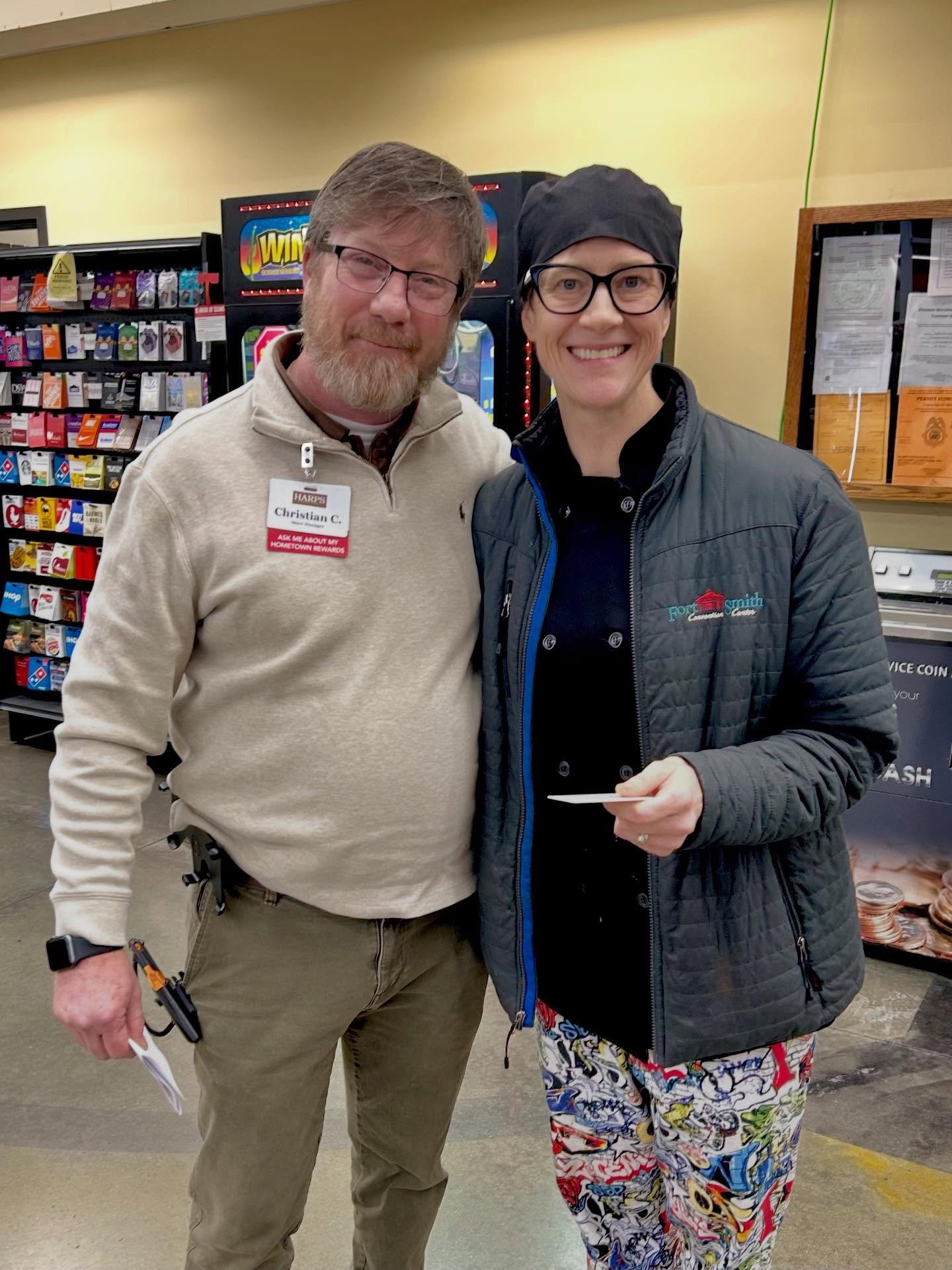 Chef Betsey has the biggest smile because&hellip;WOW! Harp&rsquo;s  donated a $500 Harp&rsquo;s gift card to support CRC food needs! This gift will go a long way in helping us keep our shelves stocked and things running smoothly!

We&rsquo;re so grat