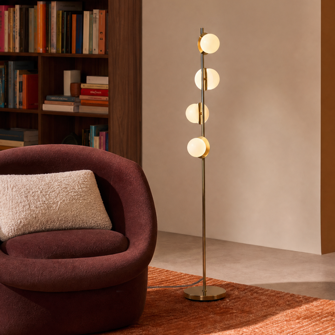 Houseof. Brass Opal Disk Floor Lamp: £300