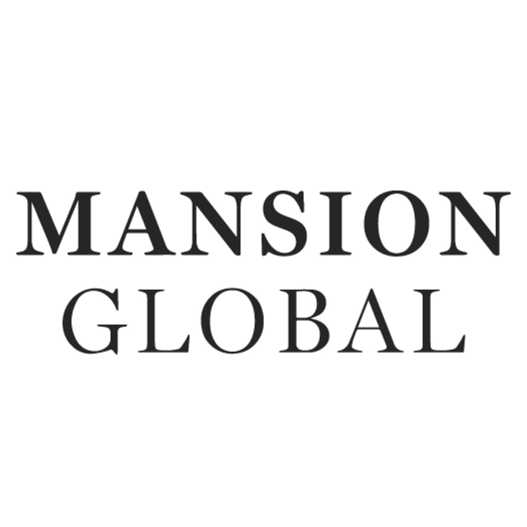 Black background with the words 'MANSION GLOBAL' written in large, stylized font.