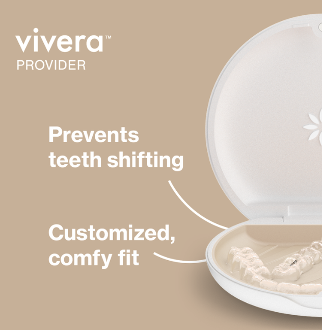 Vivera retainers designed to maintain teeth alignment after Invisalign treatment