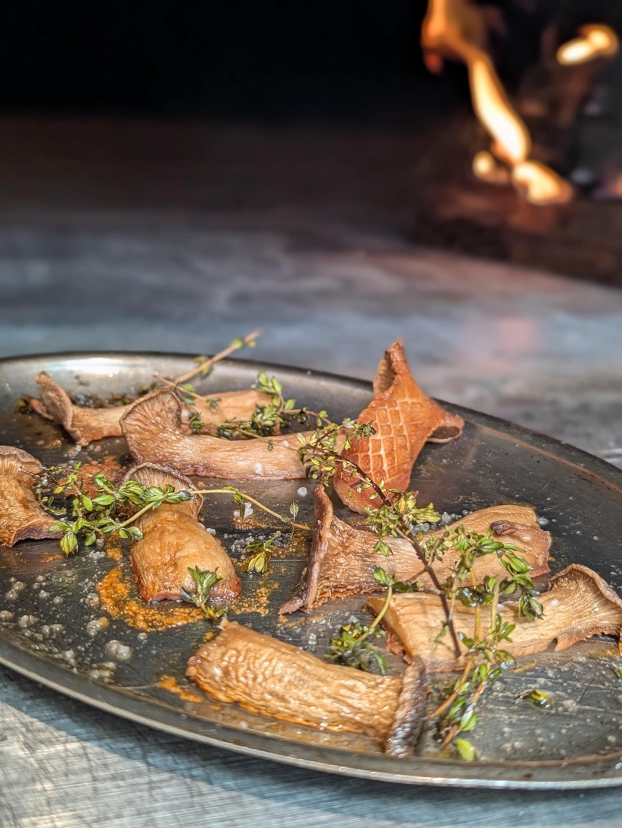 The Wood Fired Oven roasts local organic ingredients like these beautiful seasonal mushrooms.