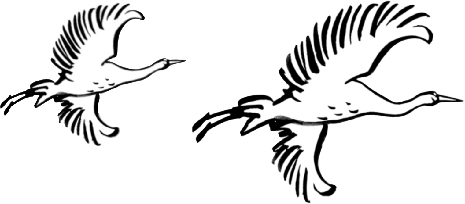 two storks symbolizing the unity of france and germany as well as ecological balance and sustainability in Alsace