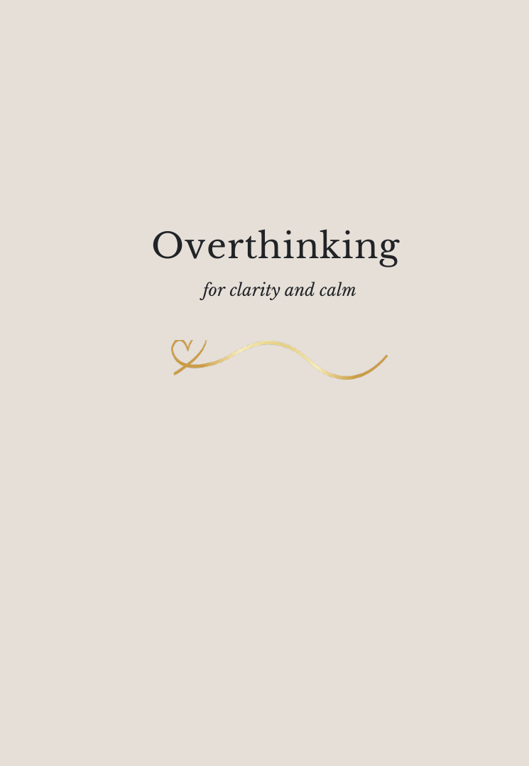 Overthinking lined journal by Kristy Eckman for mental clarity, calming racing thoughts, and letting go