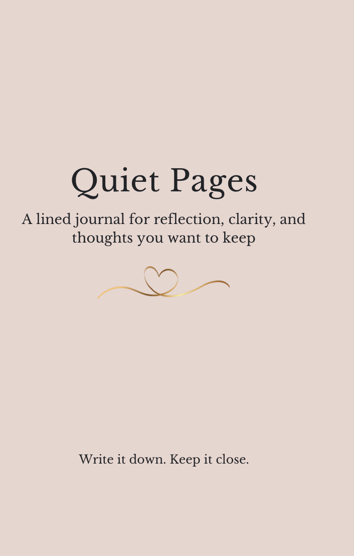 Quiet Pages lined journal by Kristy Eckman for reflection, clarity, stillness, and slowing down