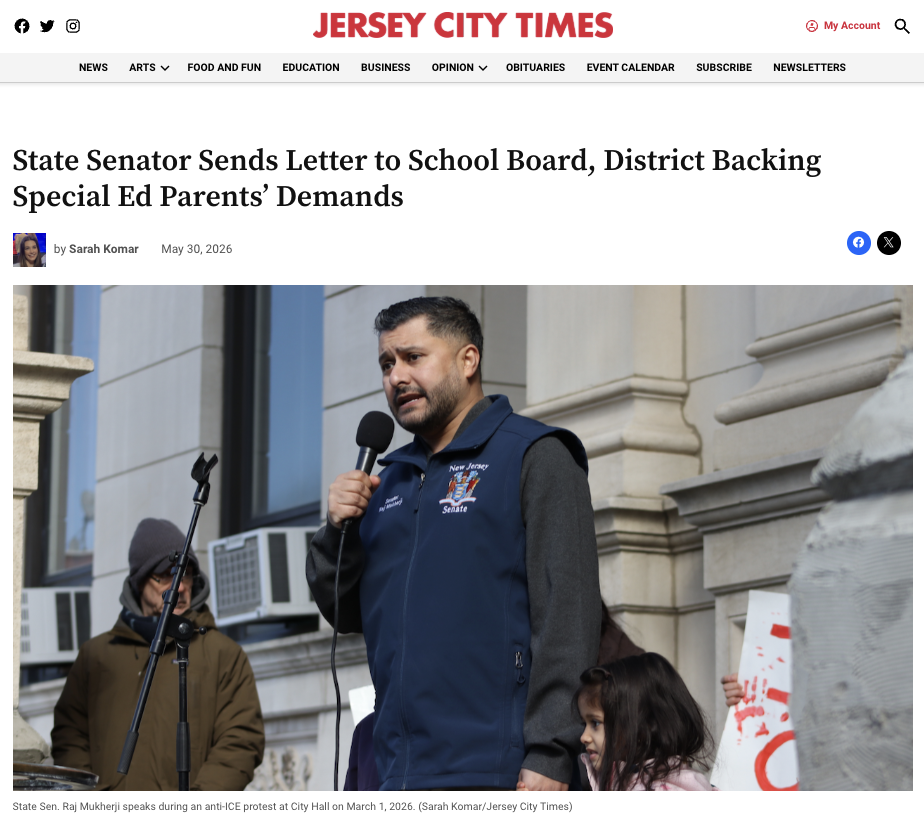 State Senator Sends Letter to School Board, District Backing Special Ed Parents’ Demands