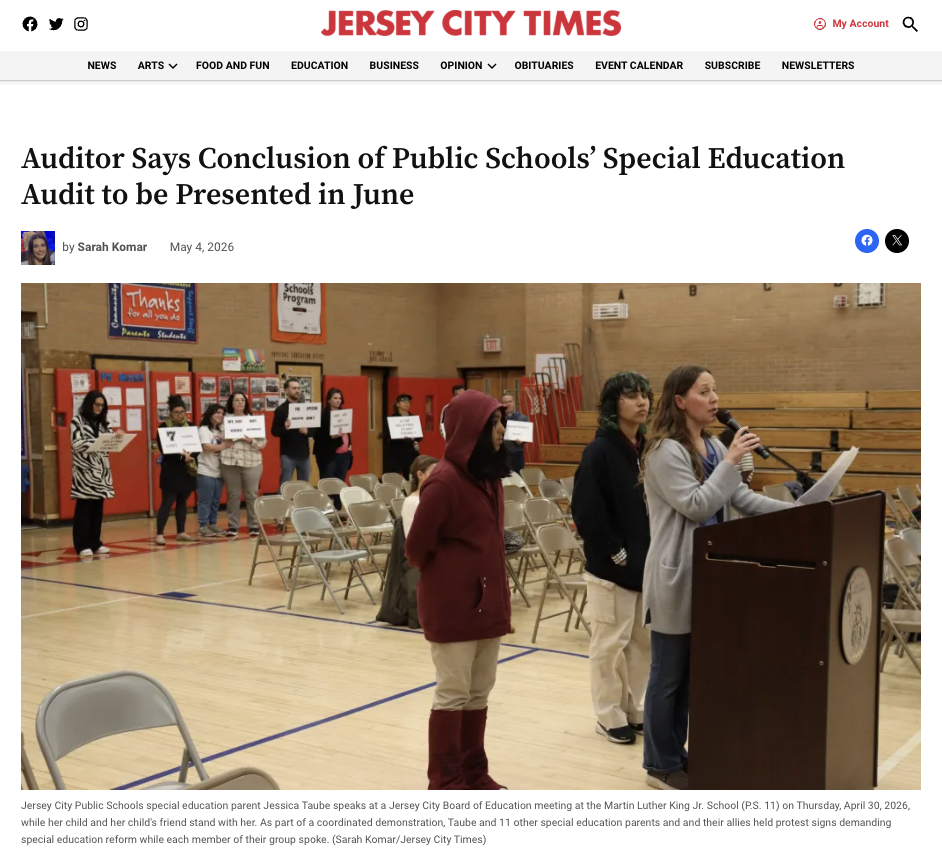 Auditor Says Conclusion of Public Schools’ Special Education Audit to be Presented in June&nbsp;