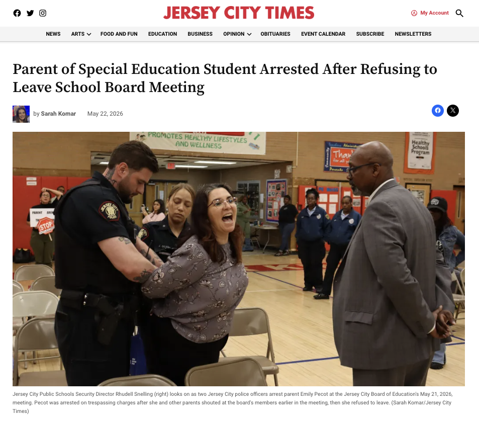Parent of Special Education Student Arrested After Refusing to Leave School Board Meeting