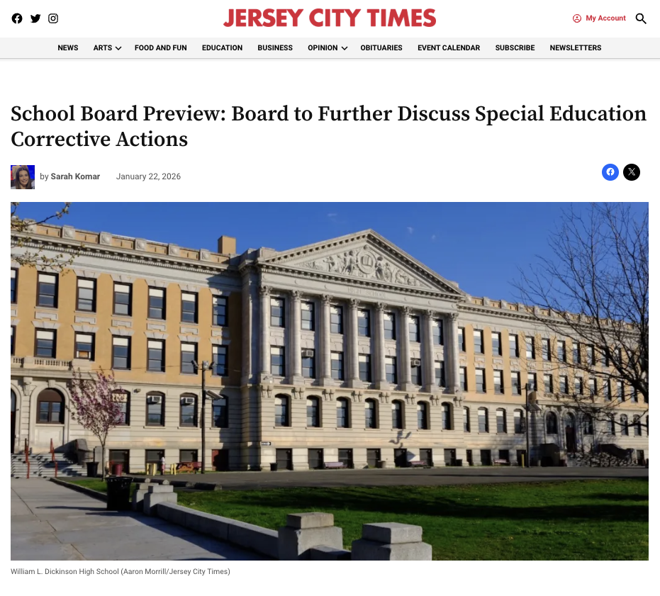 School Board Preview: Board to Further Discuss Special Education Corrective Actions