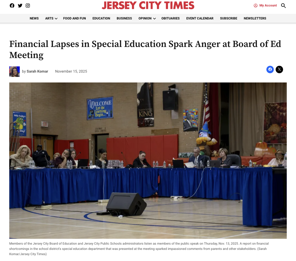 Financial Lapses in Special Education Spark Anger at Board of Ed Meeting