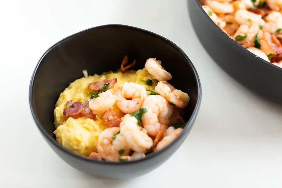 Sauteed Shrimp with Creamy Polenta Recipe