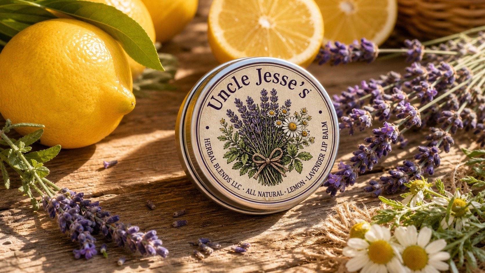 Uncle Jesse’s all natural lemon lavender lip balm