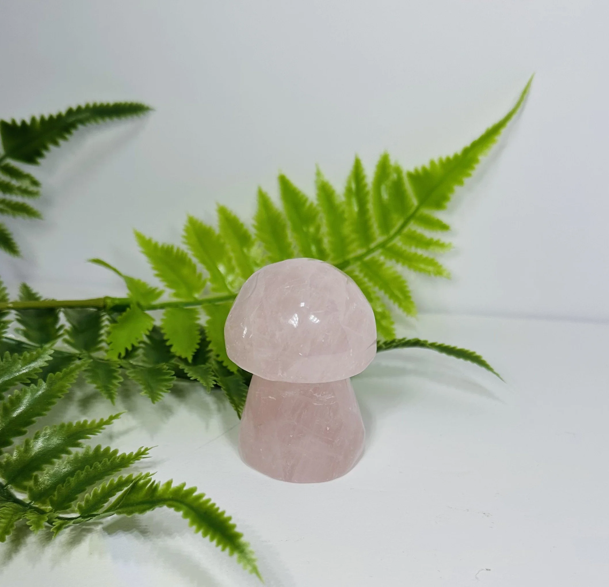 Pink Rose Quartz Mushroom