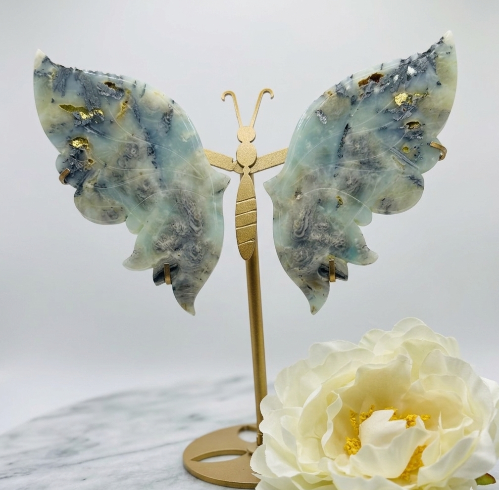 Caribbean Calcite with Pyrite Butterfly