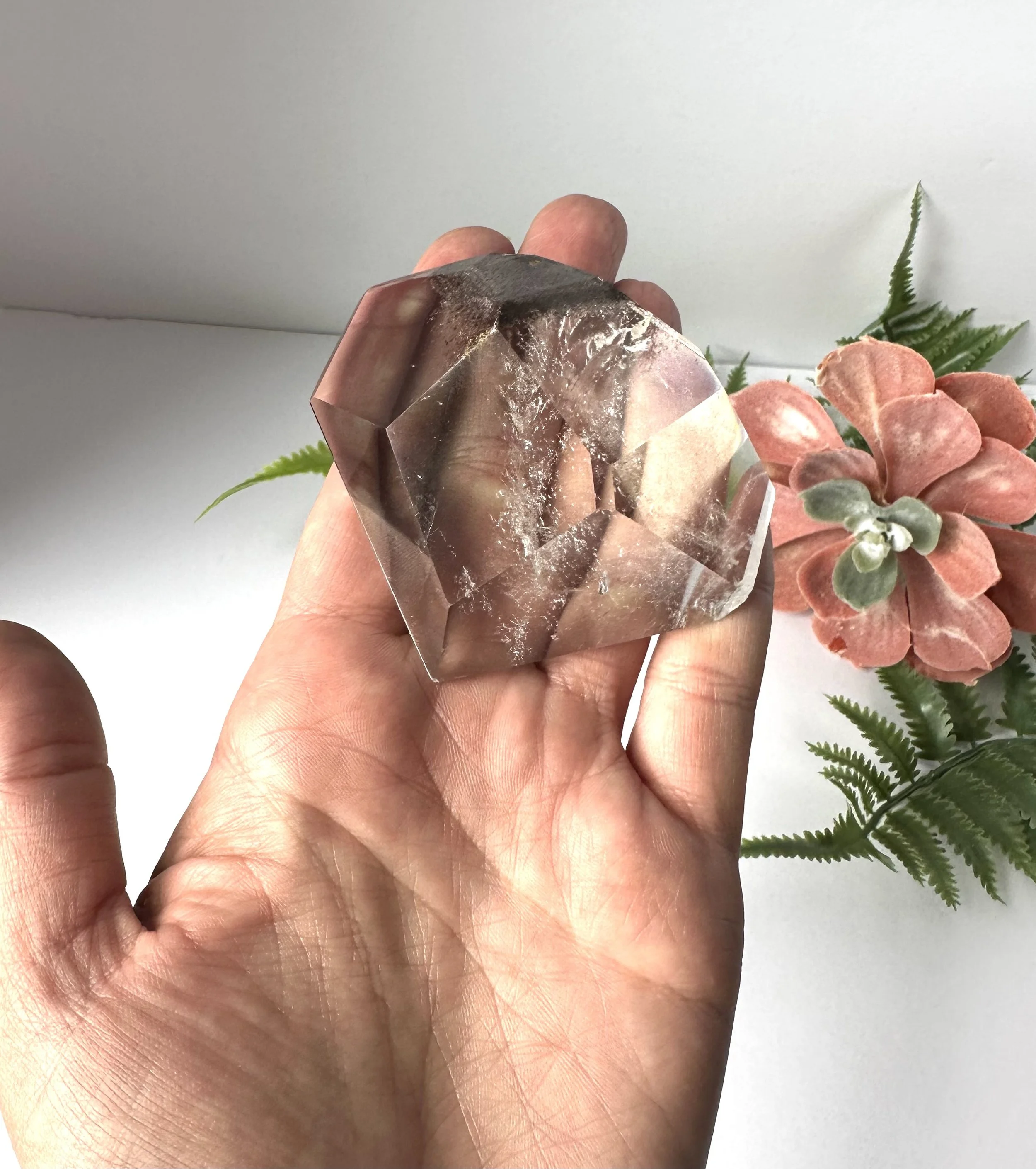 Clear Quartz Freeform with Garden