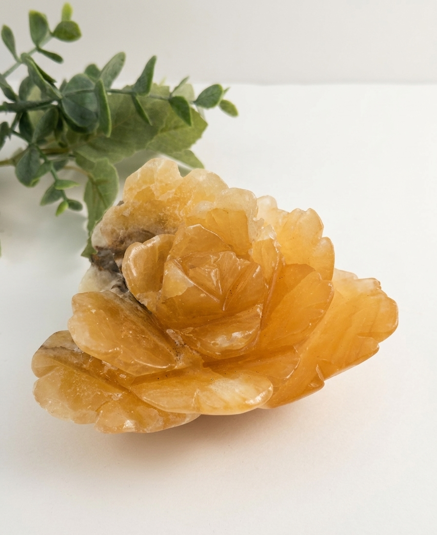 Honey Calcite Flower