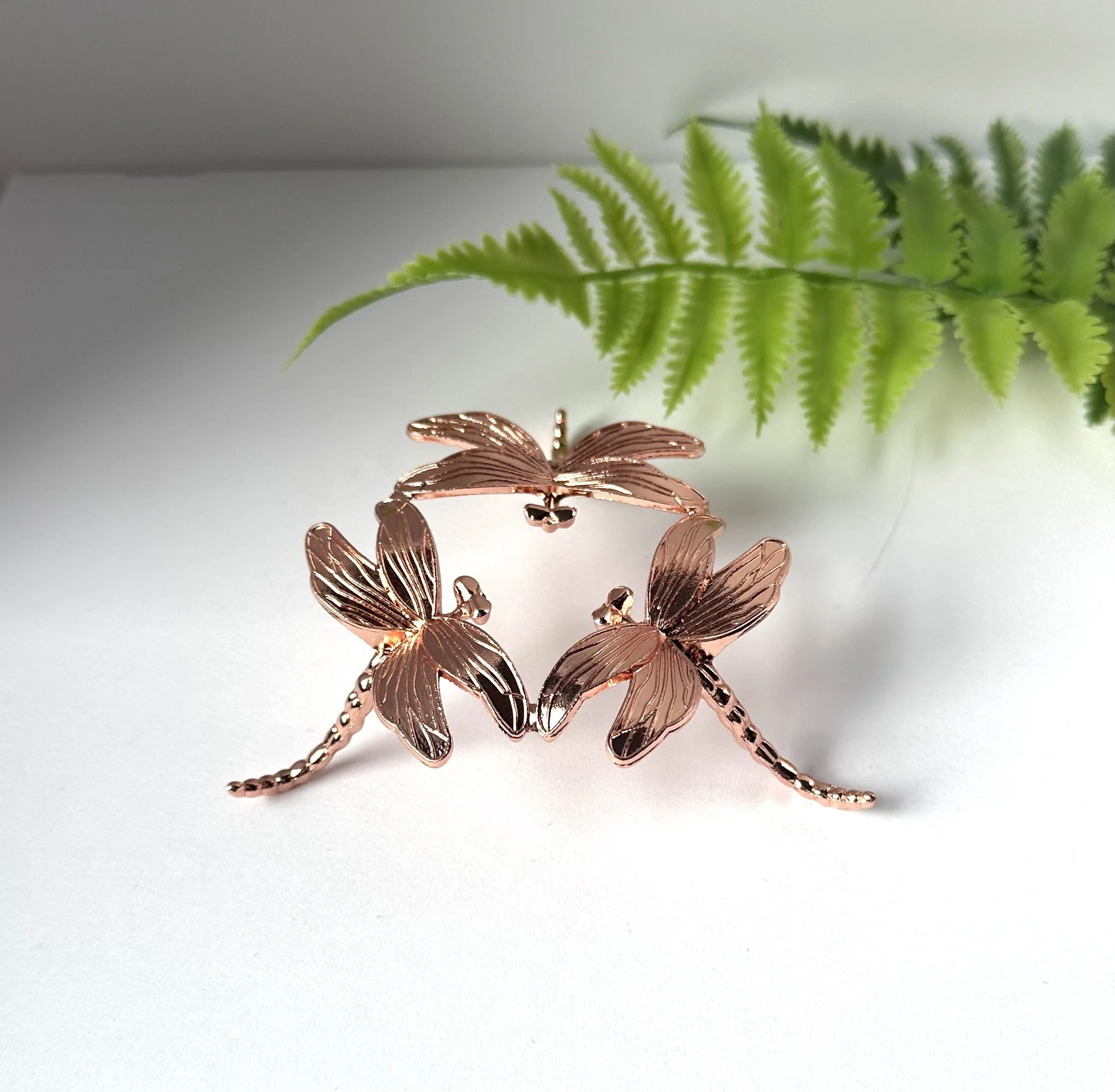 Copper colored Dragonfly Sphere Stand