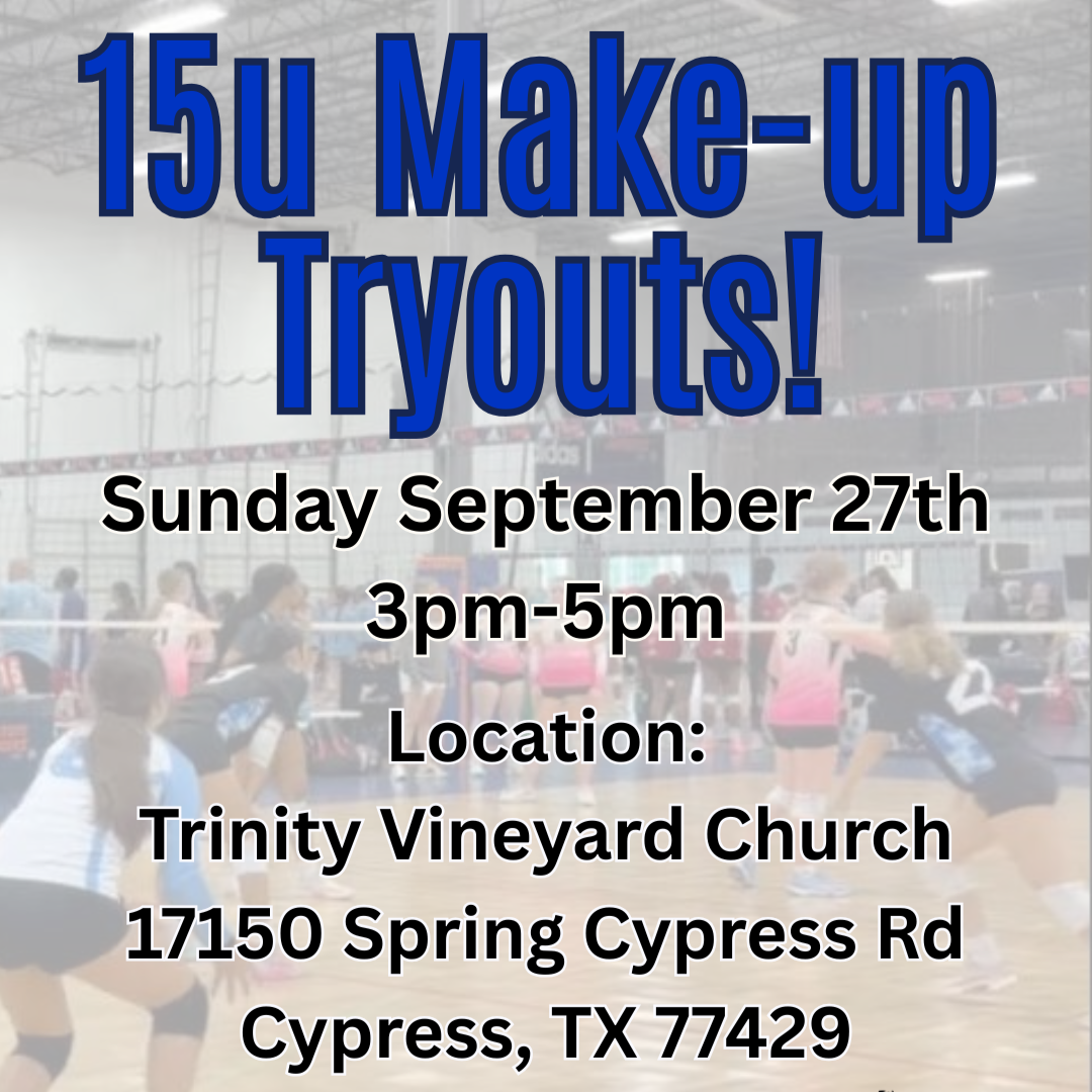 Sept 27th - 15u Make up Tryouts