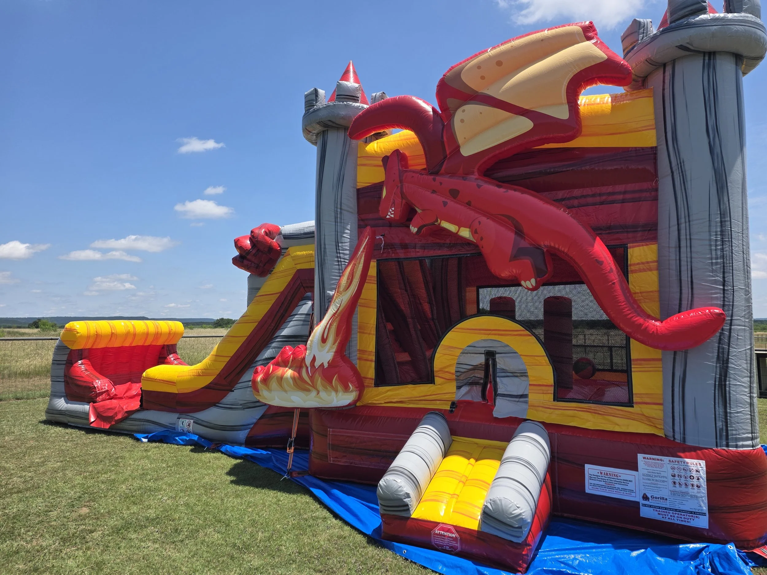 Fire Falls Castle Bounce & Slide Combo $350 per day