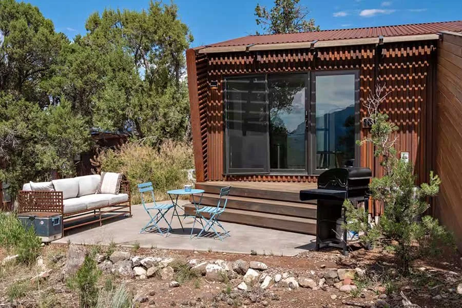 Luxury mountain vacation home above Carbondale, Colorado, surrounded by mountain scenery